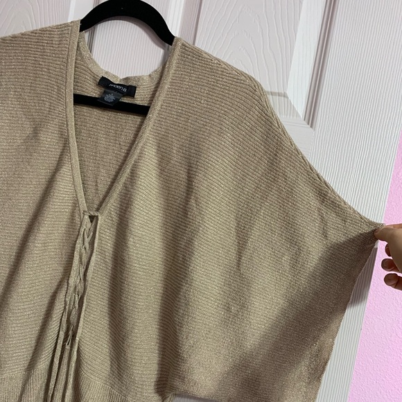 *RARE VTG Arden B gold metallic knit silk/cashmere blend dress - small - Picture 9 of 10